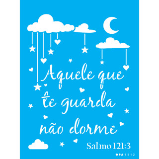 Stencil Opa 15x20 Frase Aquele que te Guarda 15x20 Opa 3512 em Oferta na Shopee