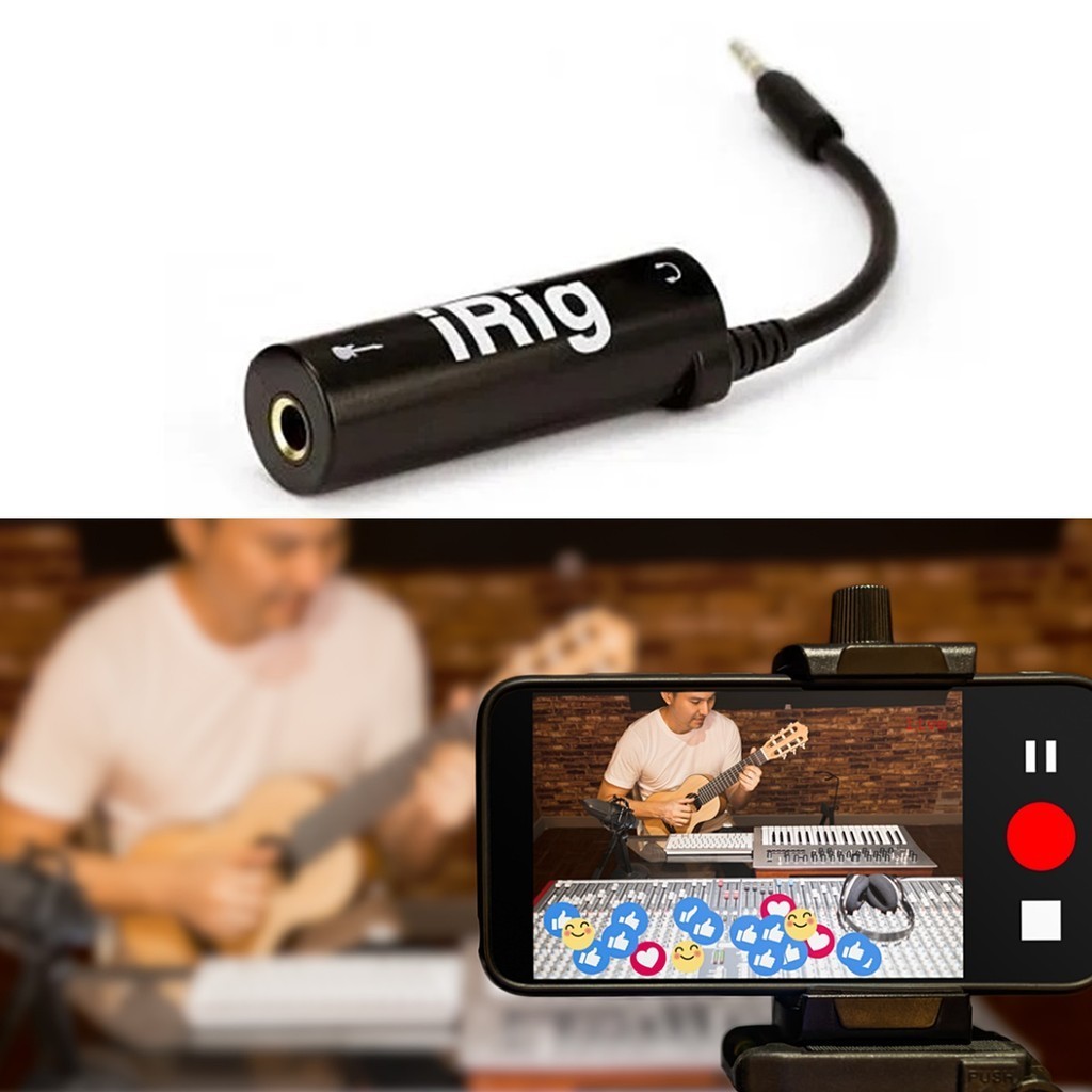 iRig Conversor Interface de Áudio Celular áudio Profissional da mesa de som em Oferta na Shopee