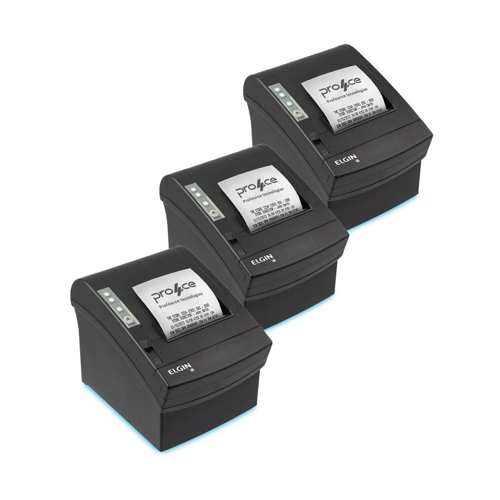 Kit com 3 Impressora térmica Elgin i8 Usb/Ser/Rede - Computers & Accessories