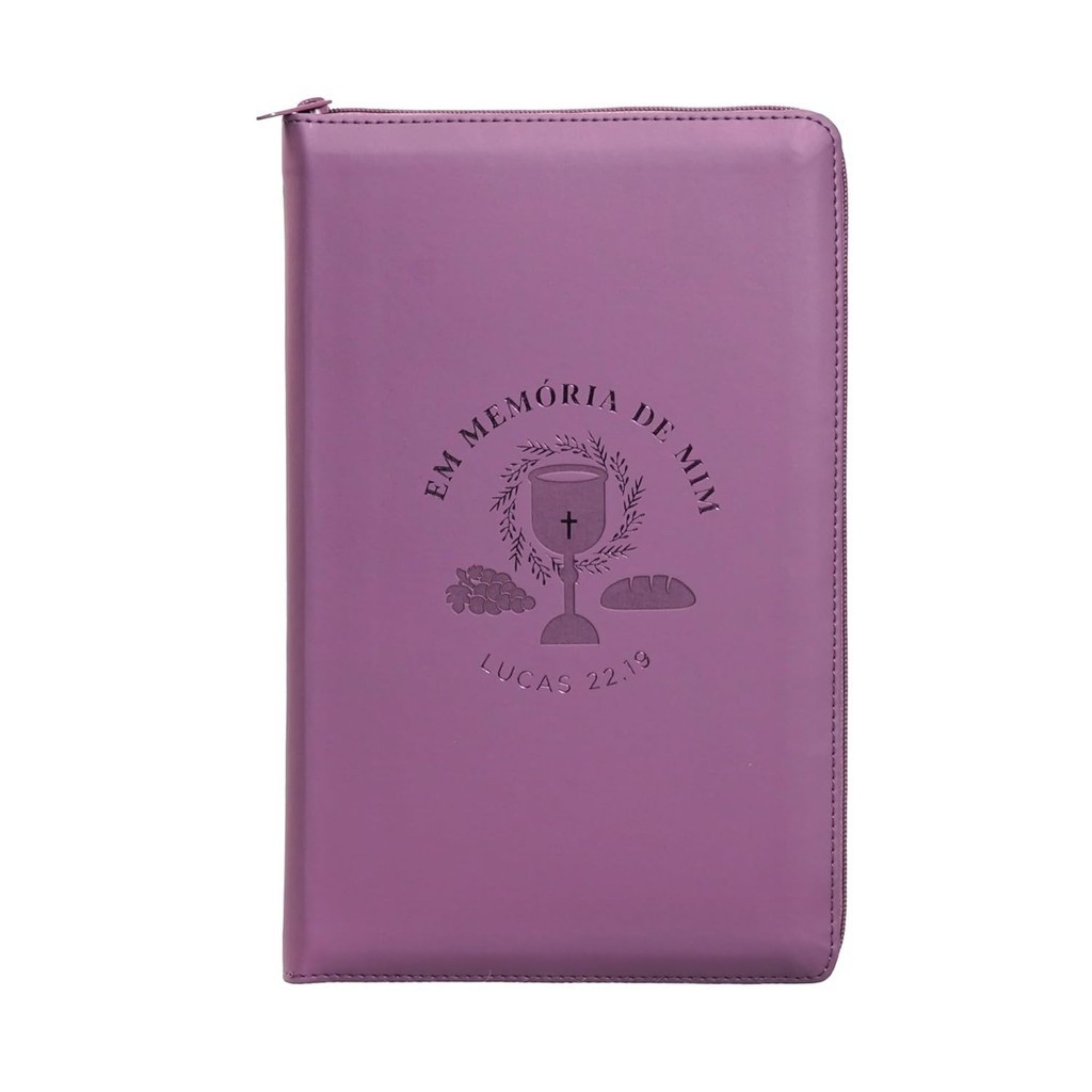 Bíblia Sagrada NVI | Leitura Perfeita | Zíper | Couro Soft | Roxo