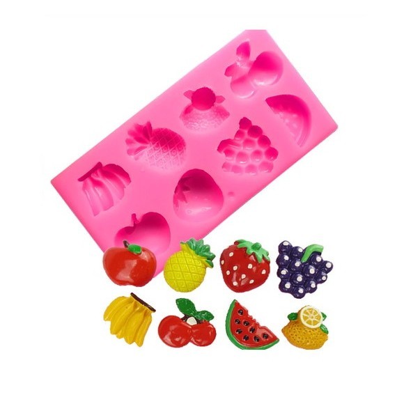 MOLDE DE SILICONE FRUTAS PARA CONFEITARIA / GESSO / ARTESANATO / CHOCOLATE