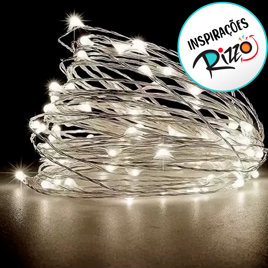 Fio de Led - Branca - 3 Metros - Rizzo em Oferta na Shopee