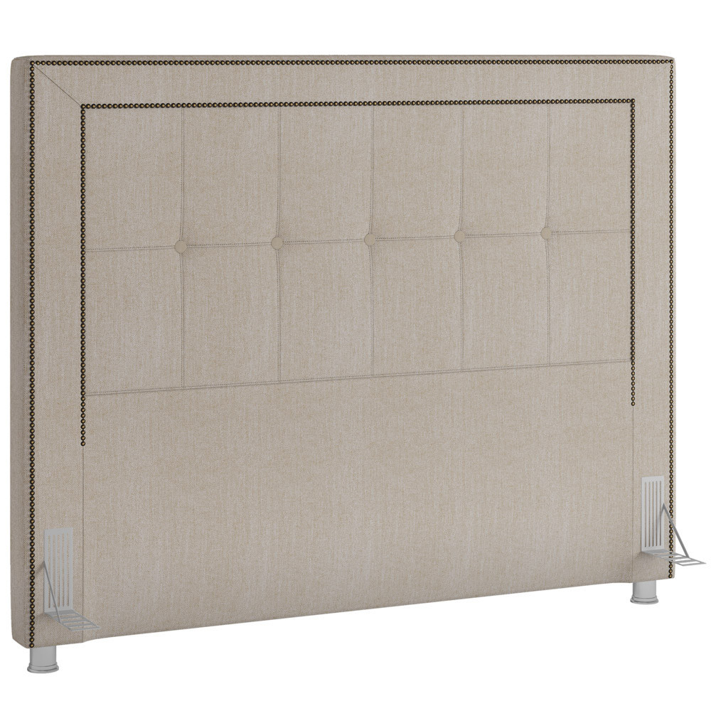 Cabeceira Cama Box Queen 160 cm P05 Atenas Linho Creme - Lyam Decor