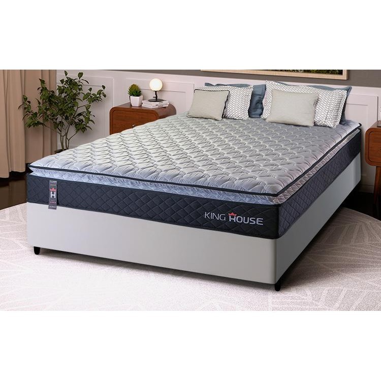 Conjunto Cama Box Viúva Dakota Preto 128x188x57 Espuma D33 em Oferta na Shopee