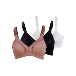 Kit com 3 Sutiãs Sustentação Gallard Control Demillus 78808/78908 Taça B Colorido