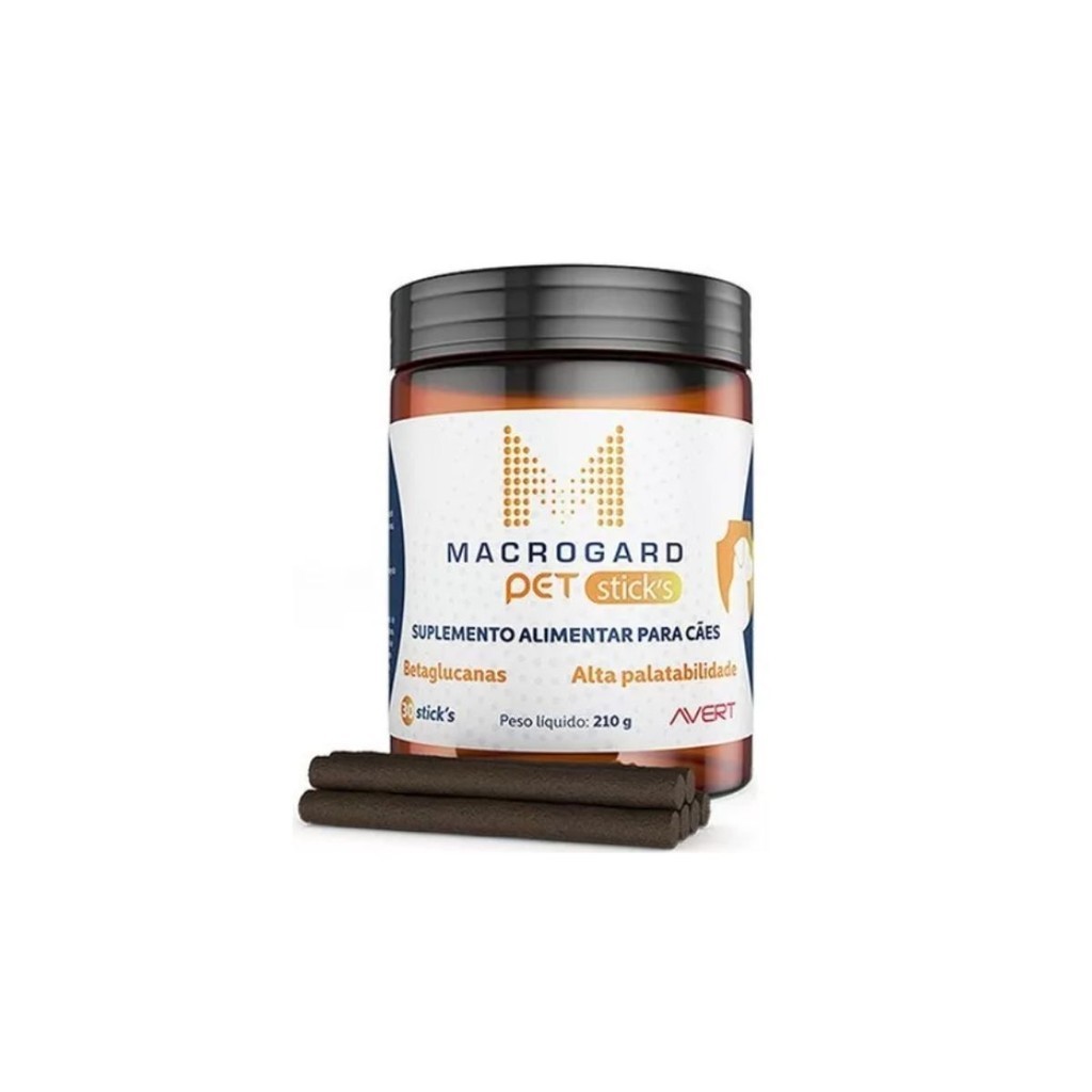 Suplemento Alimentar Imunidade Cães Macrogard Sticks