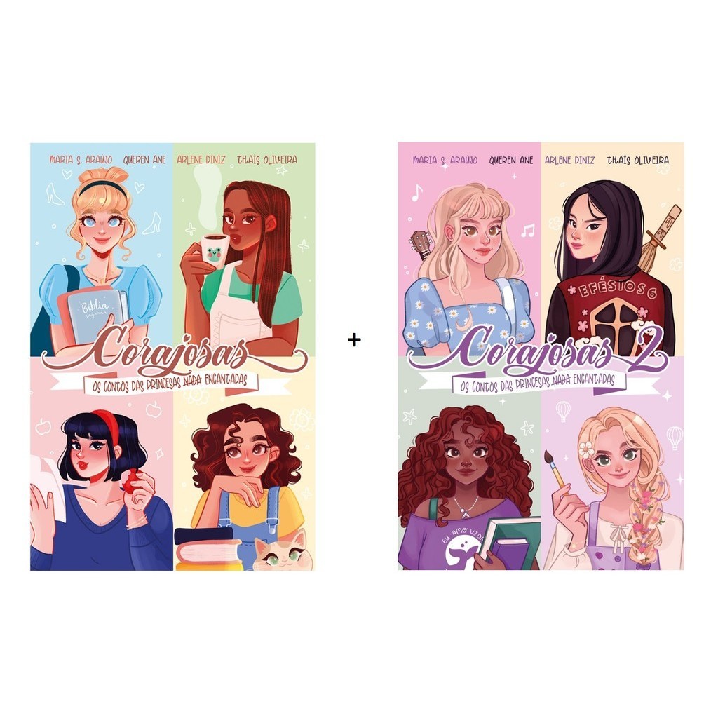 Kit 2 Livros | Corajosas + Corajosas 2 | Os Contos Das Princesas Nada Encantadas | Mundo Cristão
