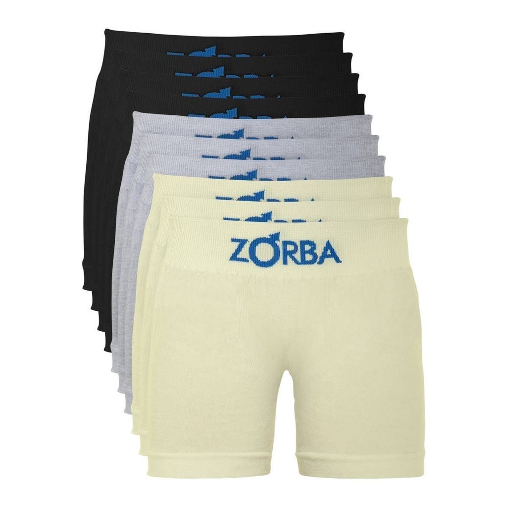 Kit com 10 Cuecas Zorba Boxer Algodão Sem Costura Infantil 678 - Men Clothes