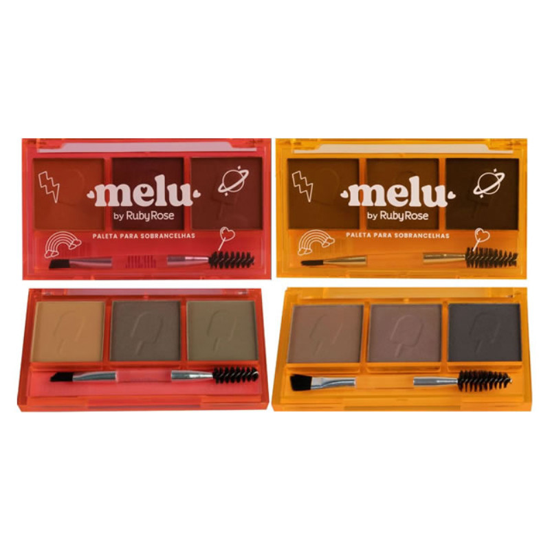 Paleta De Sombras Para Sobrancelhas Ruby Rose Melu