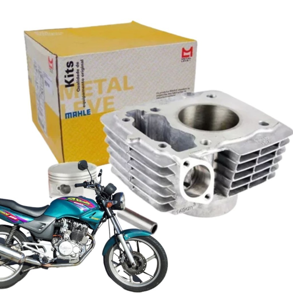 Kit Motor Cilindro Pistao Anel Honda Cbx Strada Nx Xr 200 93 94 95 96 97 A 2003 Original Metal Leve