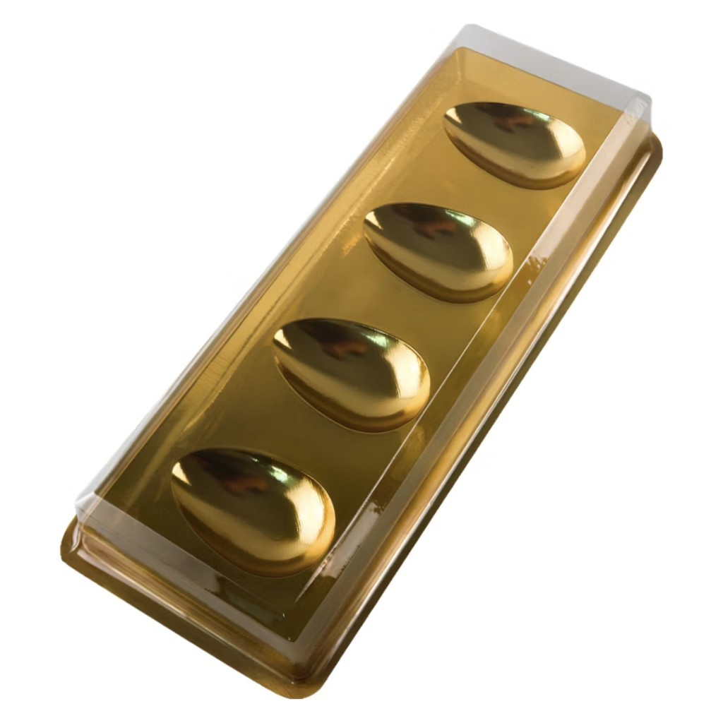 30 CAIXA P/ KIT DEGUSTAÇÃO MINI OVOS 50G - DOURADO BWB 14340 BWB EMBALAGEM