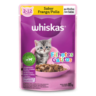 Sachê Whiskas para Gatos Filhotes Frango 85gr em Oferta na Shopee