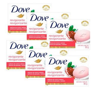 Kit Sabonete Em Barra Dove Revigorante Go Fresh Romã E Verbena 90g - 6 Unidades em Oferta na Shopee