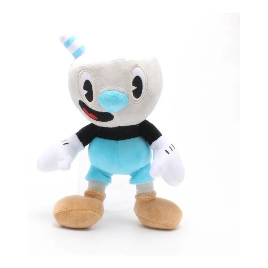 Pelúcia Cuphead E Mugman Game Cabeça De Xícara Xicrinho e Caneco