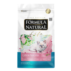 Ração Fórmula Natural Life Gatos Filhotes 1kg Sabor Frango e Salmão