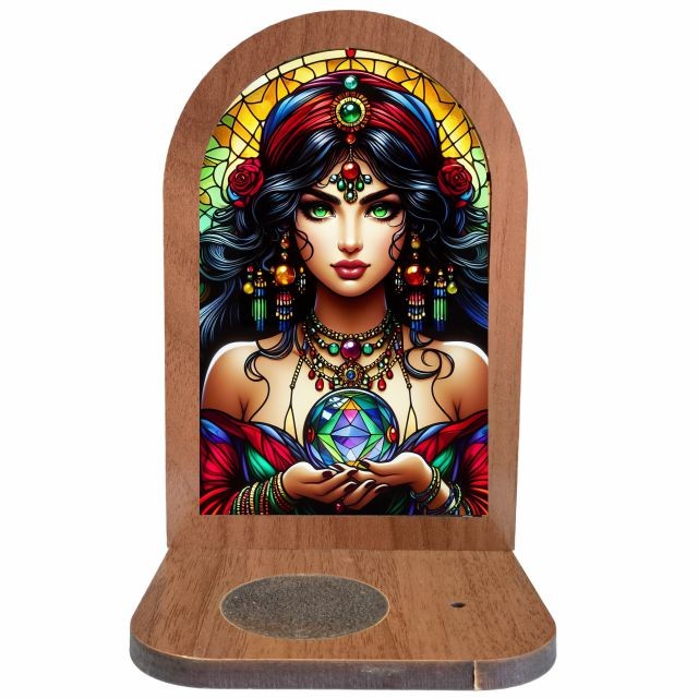 Altar Congá Cigana Esmeralda - Arte Estilo Vitral