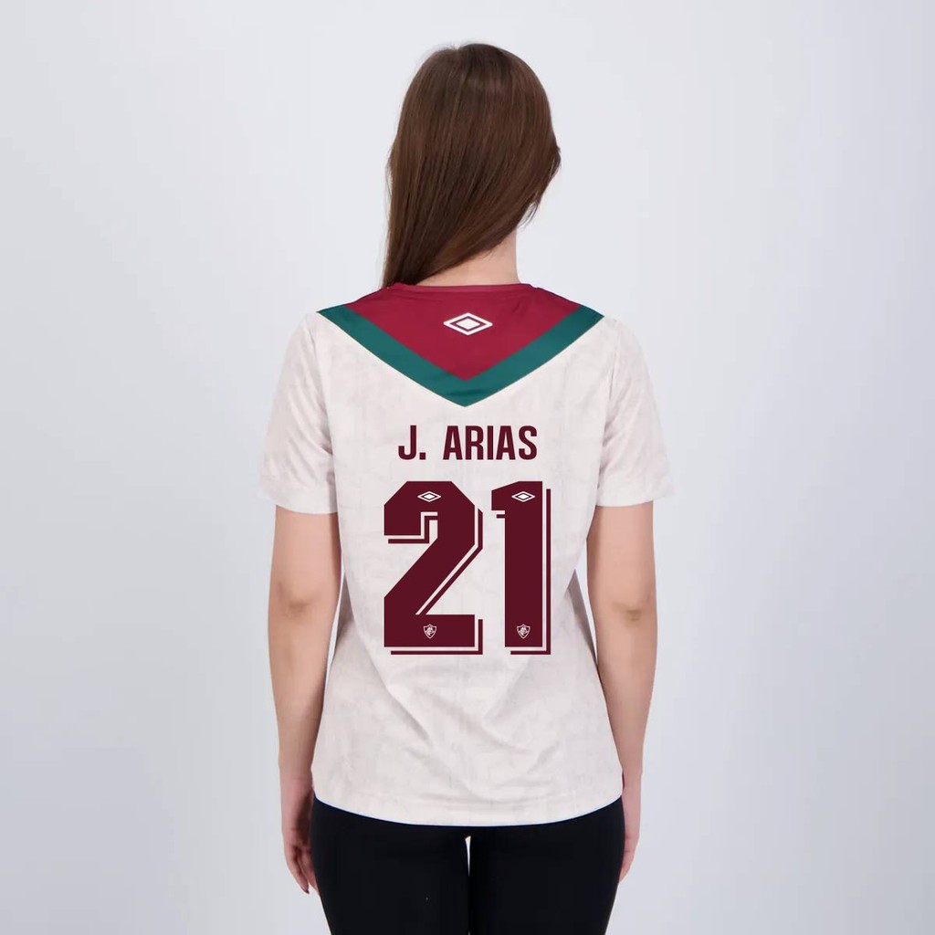 Camisa Umbro Fluminense III 2024 Feminina 21 J. Arias em Oferta na Shopee