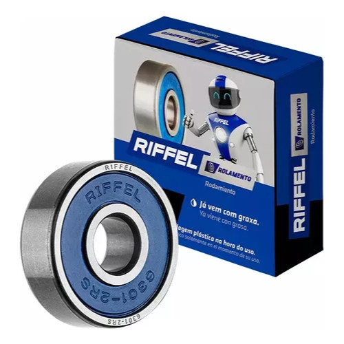 Rolamento Da Roda Dianteira Cg Titan Fan 125 / 150 / 160 (Rolamento 6301) - Riffel em Oferta na Shopee