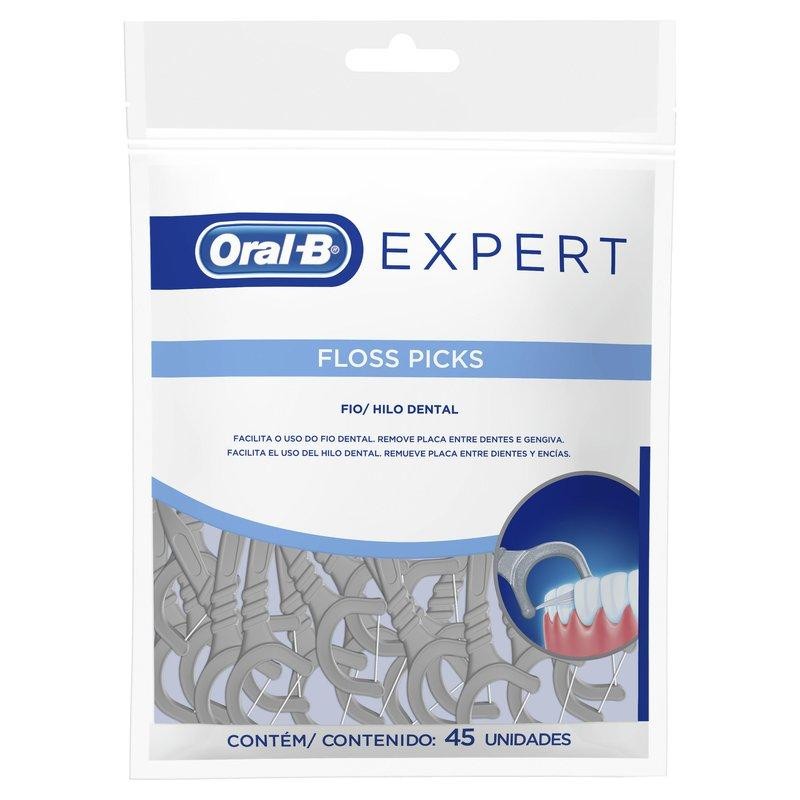 Fio Dental Oral-B Expert Floss Picks 45 Unidades - Health
