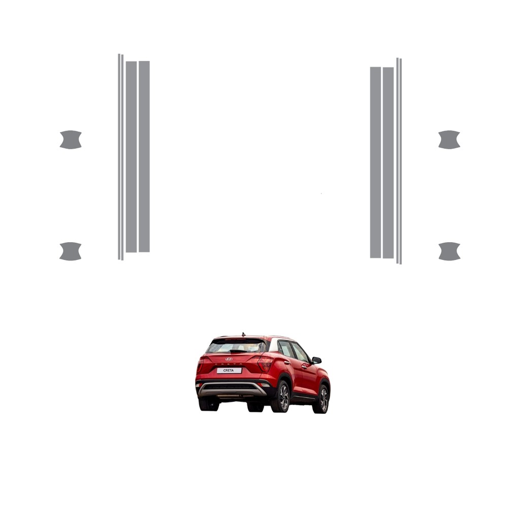 Película PPF Proteção Kit Portas Hyundai Creta N Line 2025 Transparente TPU Anti Risco