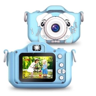 Câmera Infantil Mini Portátil Recarregável com Capa Silicone, tira foto e vídeo, presente para Menino