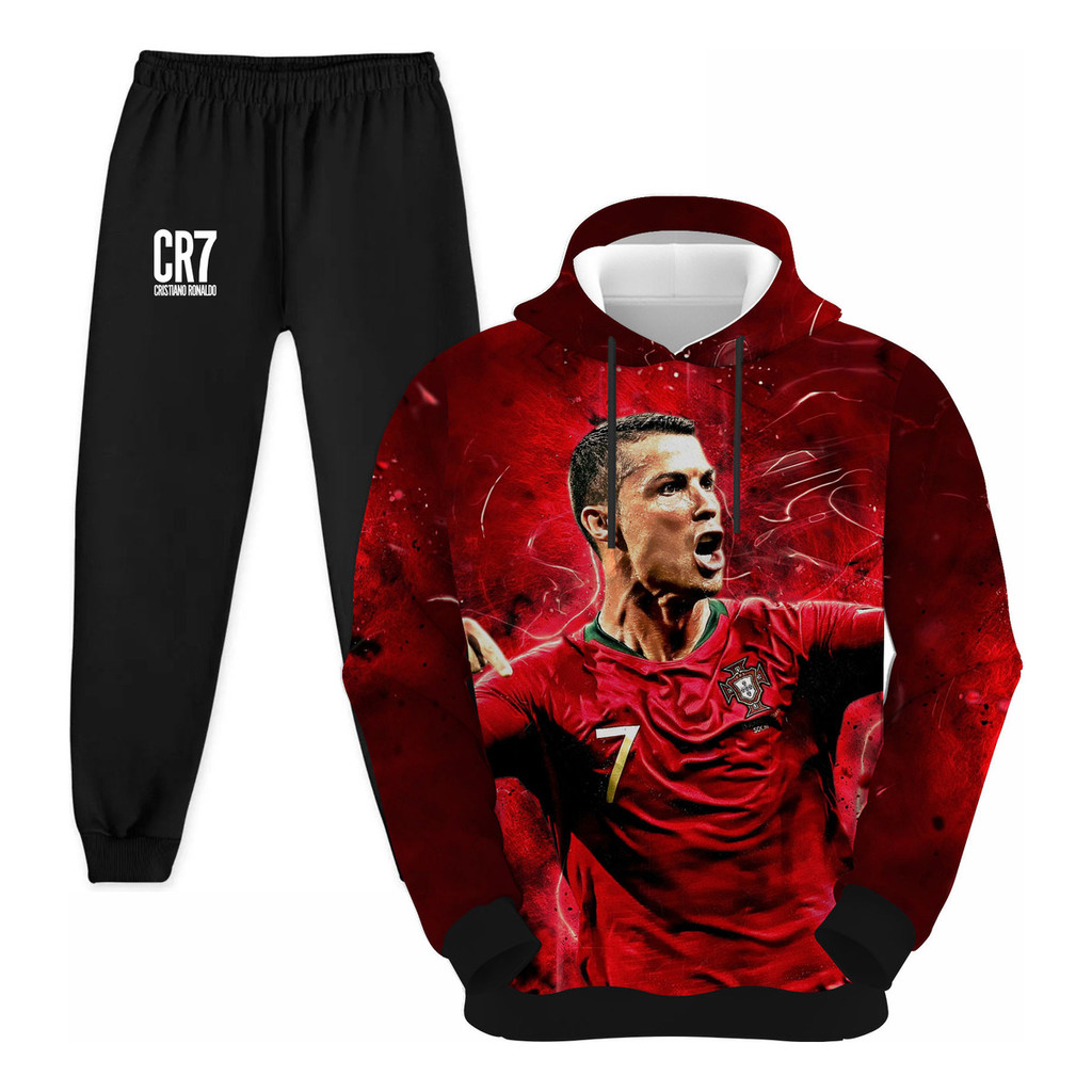 Conjunto Moletom Infantil Blusa Frio Cristiano Ronaldo Cr7