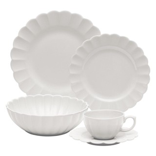 Aparelho de Jantar e Chá 30 Peças Oxford Flora Camélia em Oferta na Shopee