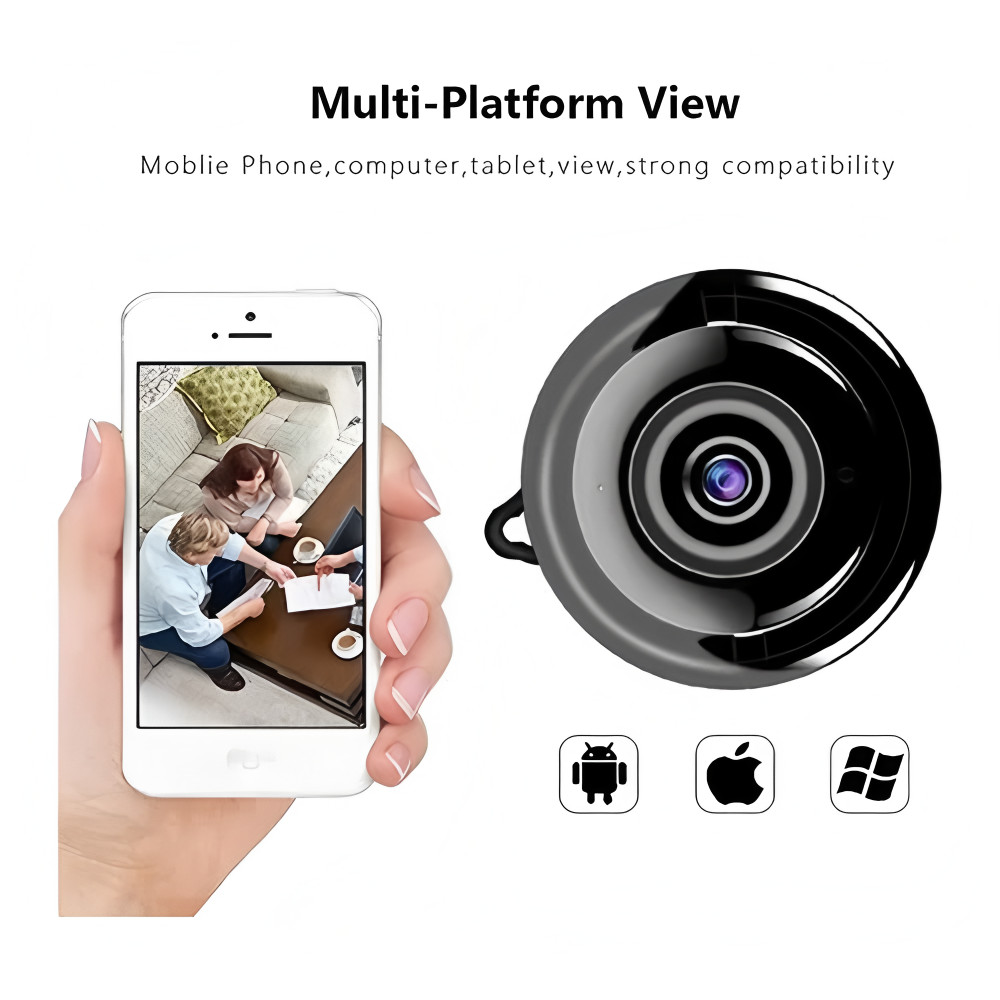 Câmera Spy Mini Oculta com Visão 360° e Conexão Wi-Fi – Monitoramento em Tempo Real pelo Celular! em Oferta na Shopee