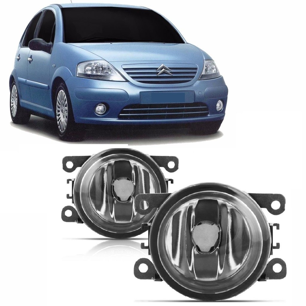 Par Farol De Milha Universal Citroen C3 2007 2008 2009 2010 2011 2012 em Oferta na Shopee