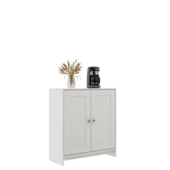 Balcão de Cozinha 2 Portas 1 Prateleira BM08 80cm Cinza Claro - Decibal Móveis