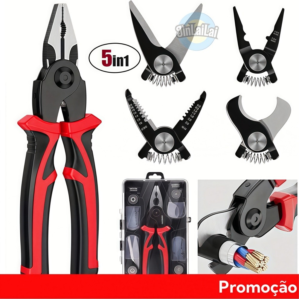 Alicate Conjunto De Alta Dureza 5-Em-1 Decapador De Arame Substituível-envio imediato