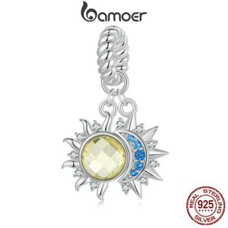 Bamoer 925 Sterling Sliver Charme Sol E Lua Design Pingente Acessórios Para Pulseiras Meninas Femininas em Oferta na Shopee