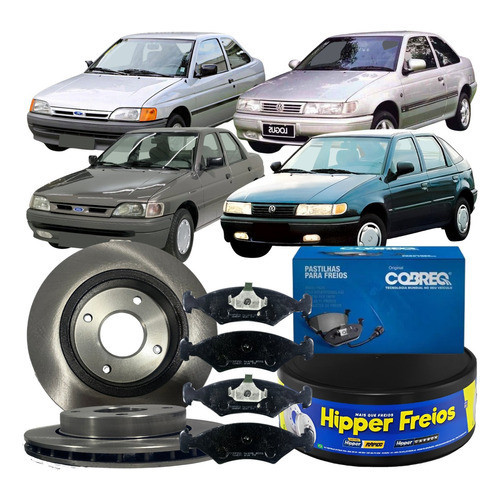 Kit Disco Freio Dianteiro Pastilha Vw Logus 1993 Á 1997 em Oferta na Shopee