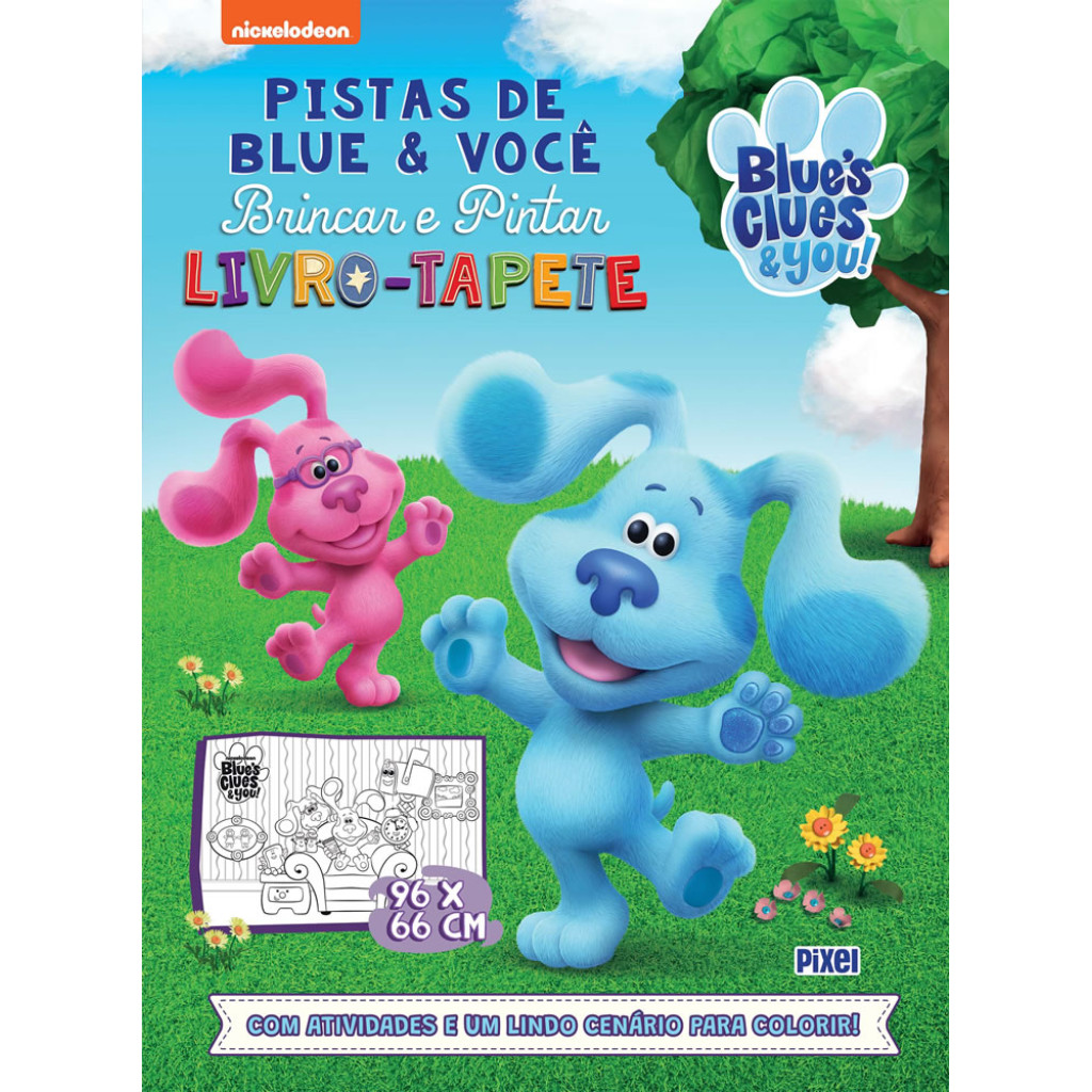 PISTAS DE BLUE & VOCÊ BRINCAR E PINTAR   LIVRO TAPETE