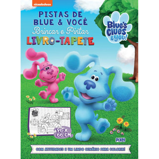 PISTAS DE BLUE & VOCÊ BRINCAR E PINTAR   LIVRO TAPETE em Oferta na Shopee