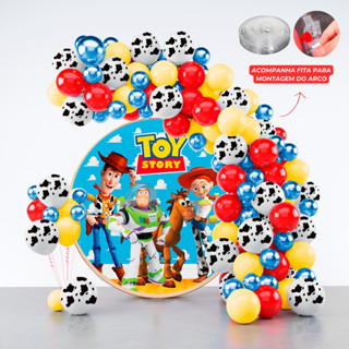 Kit 150 Balões Festa Toy Story + Fita Arco - Balão Bexiga Liso/Cromado Para Aniversários em Oferta na Shopee