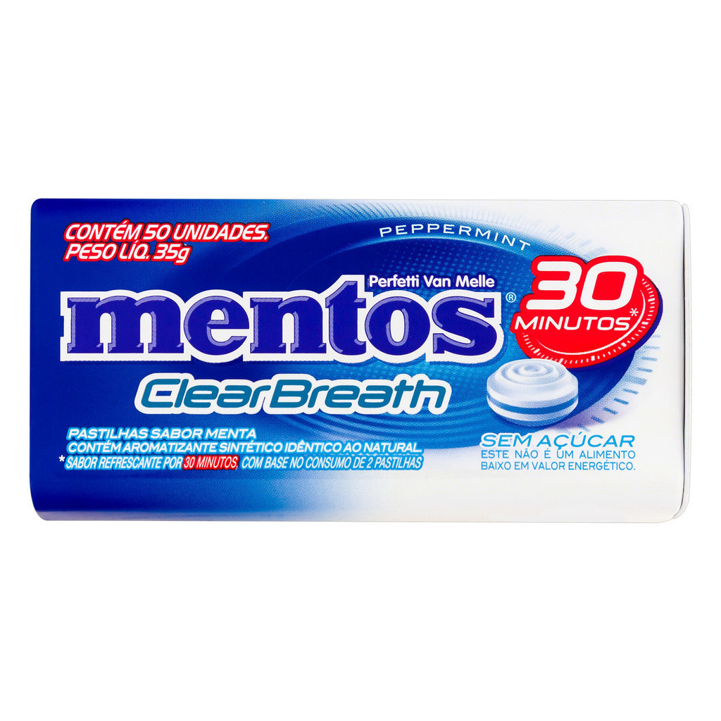Pastilha Mentos Clearbreath Peppermint Van Melle 35g em Oferta na Shopee