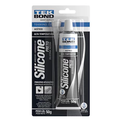 Cola Silicone Acético Alta Temperatura Preto 50g Tekbond