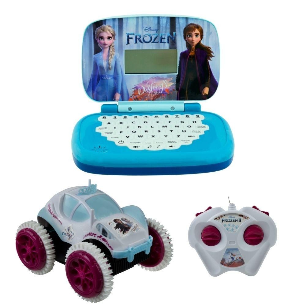 Kit Veiculo Giro Gelado -  Frozen (8351) + Laptop Da Frozen - Bilingue (8303) em Oferta na Shopee