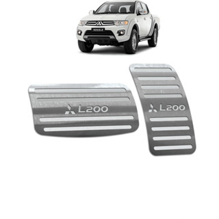 Pedaleira L200 Triton 08/18 Automático Aço Inox - Não fura o pedal em Oferta na Shopee