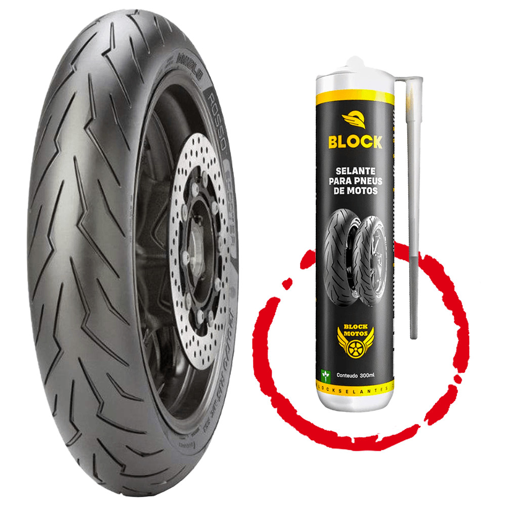 Pneu Pcx 160 110/70-14 Diablo Rosso Scooter Pirelli + Selante