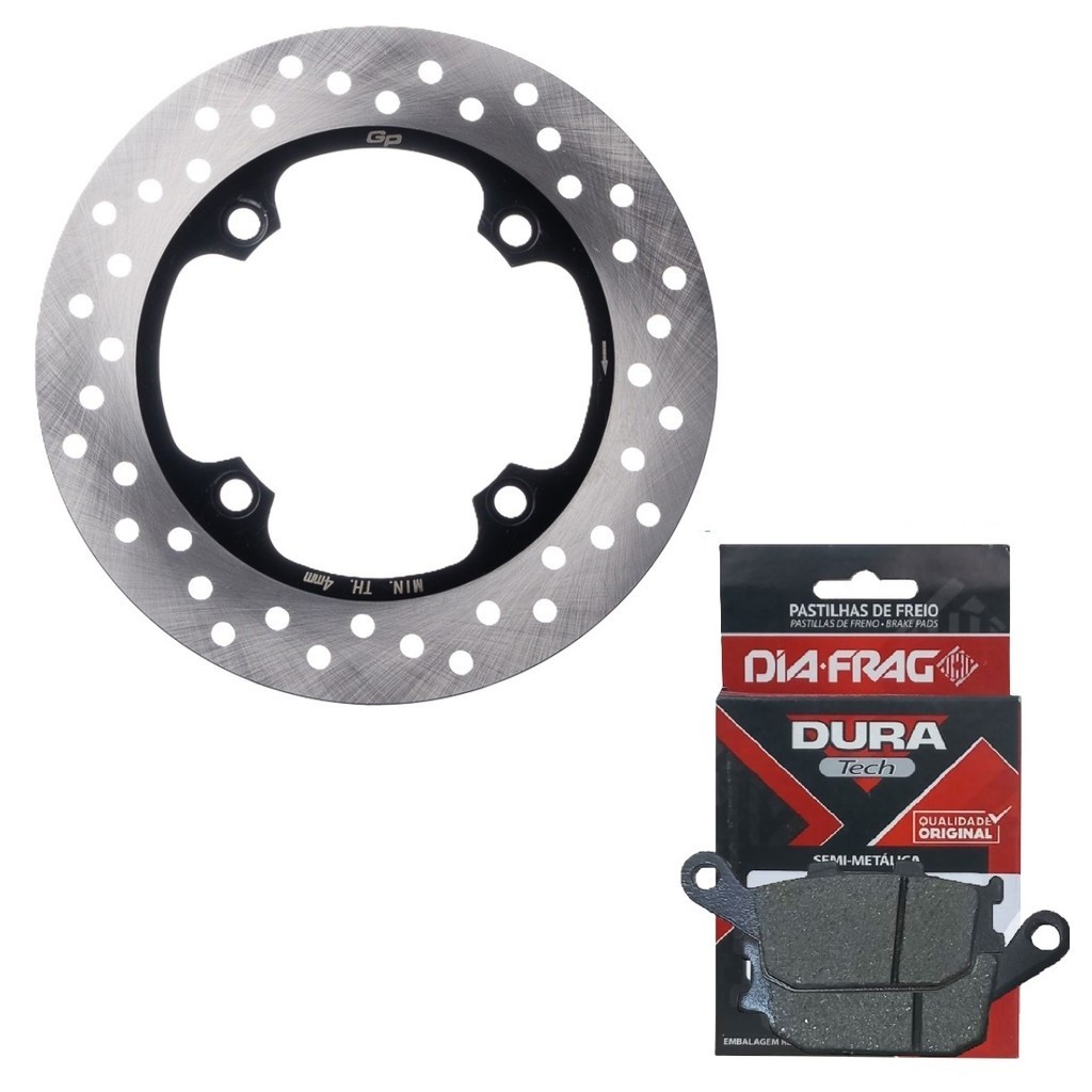 Disco de Freio Traseiro Cb 300R Abs 2009-2015 / Cb 600 Hornet Abs 2008-2014 + Pastilhas Diafrag em Oferta na Shopee