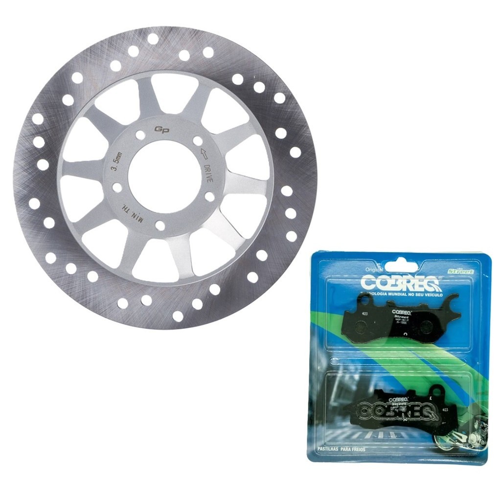 Disco de Freio Dianteiro Nxr 160 Bros Combi Brake 2018-2026 + Pastilhas Cobreq em Oferta na Shopee
