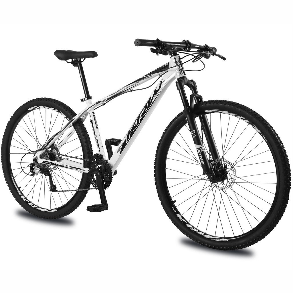 Bicicleta aro 29 KRW Alumínio 24 Vel Shimano Altus Freio Hidráulico Suspensão C/ Trava de ombro KR11