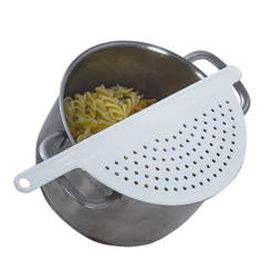 Escorredor para Panela Meia Lua para Cozinha Preparo de Alimentos Uso Doméstico Prático e Funcional