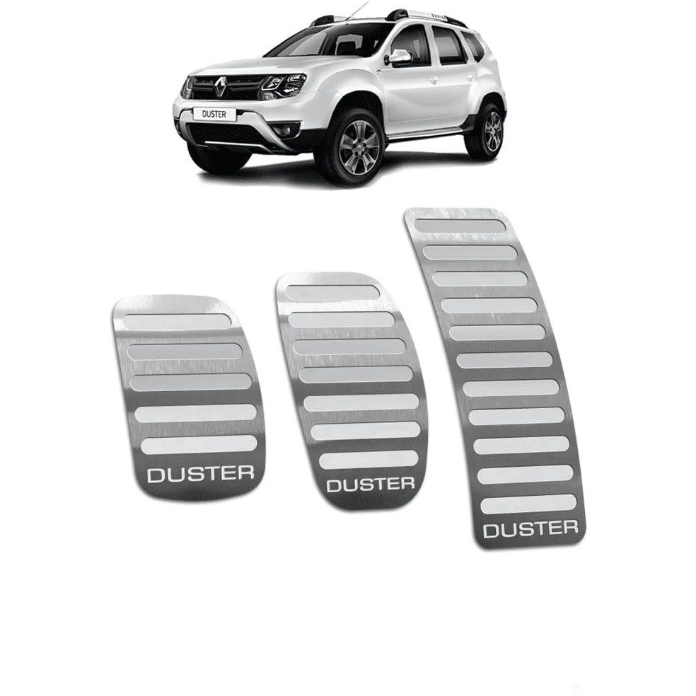 Pedaleira Duster 11/20 Manual Aço Inox - Não fura o pedal em Oferta na Shopee