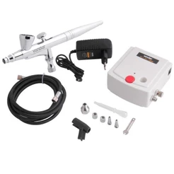 Aerógrafo Mini Compressor 110/220V Bivolt 10 Acessórios Precisão e Qualidade - Vonder