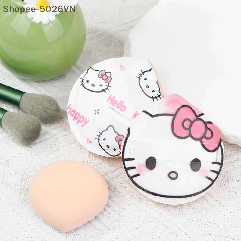 【 WES 】 Sanrio Maquiagem Sponge Puff Hello Kitty Corretivo Super Macio Elástico Base De Algodão Cosmética Beauty Tools (VN)