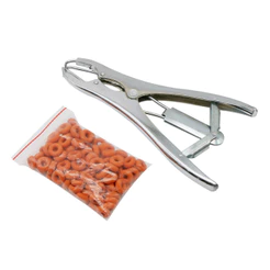 Alicate Elastrador Castrador De Ovinos Caprinos Porcos 100 Aneis Latex