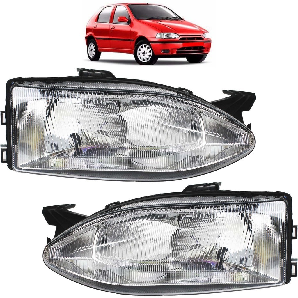 Farol Palio 1996 1997 1998 1999 2000 G1 PC Cromado em Oferta na Shopee